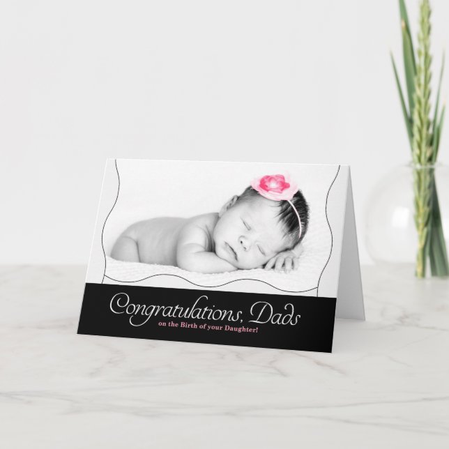 Carte Deux papas Félicitations à la naissance d'une cart (Devant)