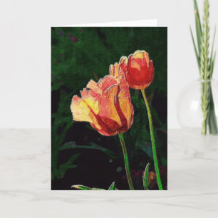 Carte Deux perroquets rouges