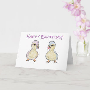 Carte Deux petits canards Anniversaire