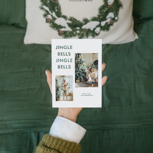 Carte Deux photos de Noël   Jingle Bells Jingle Bells