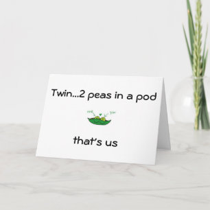 CARTE DEUX POIS DANS UN POD=VOTRE ANNIVERSAIRE