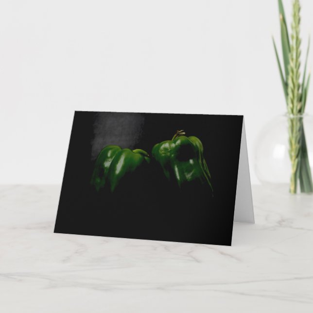 Carte Deux poivrons verts gccna (Devant)