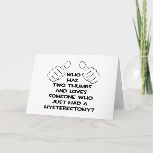 Carte Deux Pouces .. J'Aime Quelqu'Un Qui A Eu L'Hystect