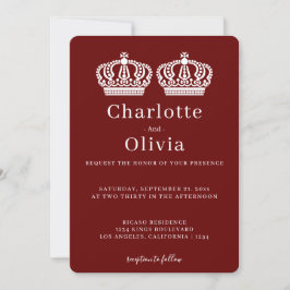 Carte Deux Reines Font Un Mariage Gay À Thème De Couronn