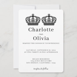 Carte Deux Reines Font Un Mariage Gay À Thème De Couronn