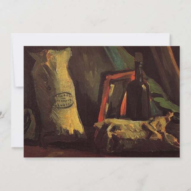 Carte Deux sacs et une bouteille par Vincent van Gogh (Devant)