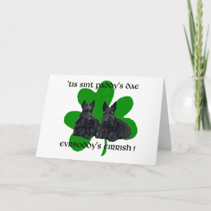 Carte Deux Scotties le jour de la St-Paddy