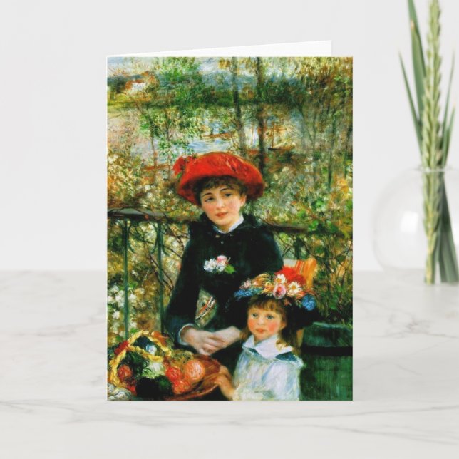Carte Deux Soeurs (Sur la terrasse) de Pierre Renoir (Devant)