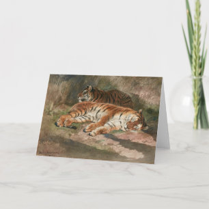 Carte Deux tigres en arrière Rosa Bonheur