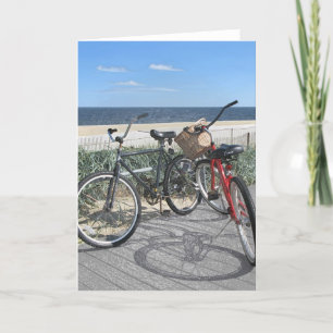 Carte Deux vélos sur la promenade Jersey Shore