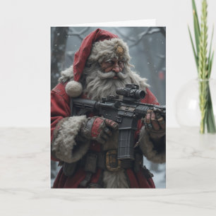 Carte Deuxième amendement Père Noël Funny Christmas