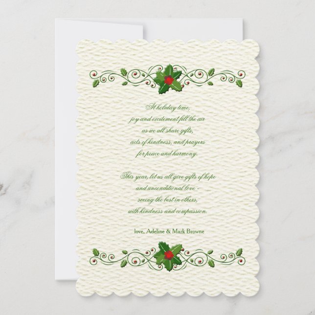 Carte d'évaluation des vacances (Devant)