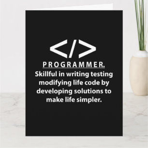 Carte Développeur Codeur Programmeur Développeur