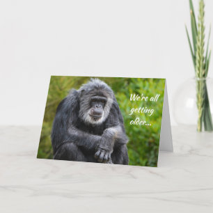 Carte Devenir plus vieux Animal Gorille Grincheux Annive