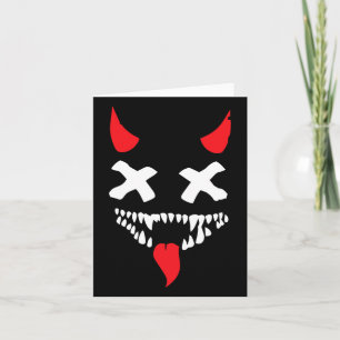 Carte Devil Visage Lazy Halloween Costume d'effroi Dépla