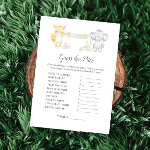 Carte Devinez Le Bon Prix Baby Sprinkle Game Card