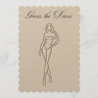 Carte Devinez le jeu de la Fête des mariées vestimentair