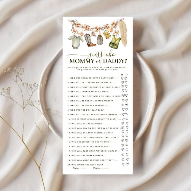 Carte Devinez Maman Ou Papa Reel Jeu De Pêche Excité (Créateur téléchargé)