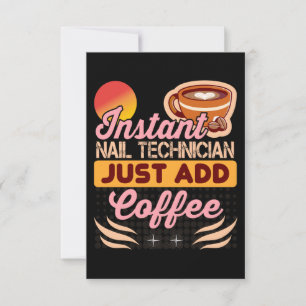Carte Devis de café du technicien de clou instantané ten