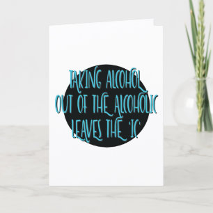 Carte Devise de récupération de la prise d'alcool Annive