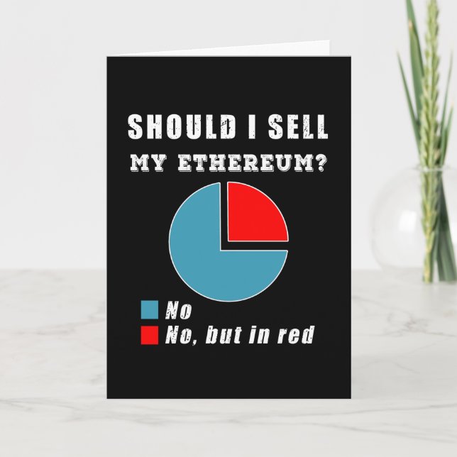 Carte Devrais-je vendre mon crypto Ethereum piechart (Devant)