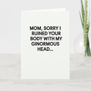 Carte d'excuse drôle pour maman