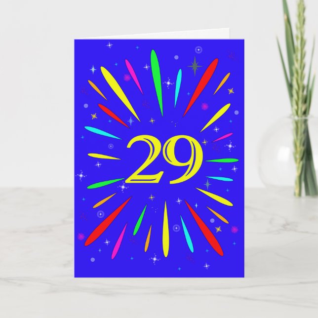 Carte d'explosion du 29e anniversaire (Devant)