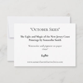 Carte d'exposition Art éditable Étiquettes d'art