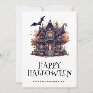 Carte d'Halloween à l'aquarelle