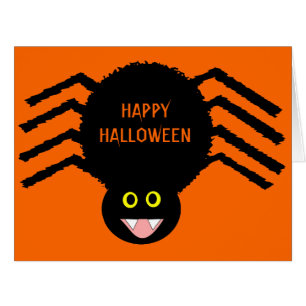 Carte d'Halloween Black Spider
