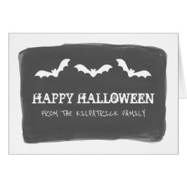 Carte d'Halloween Black White Watercolor