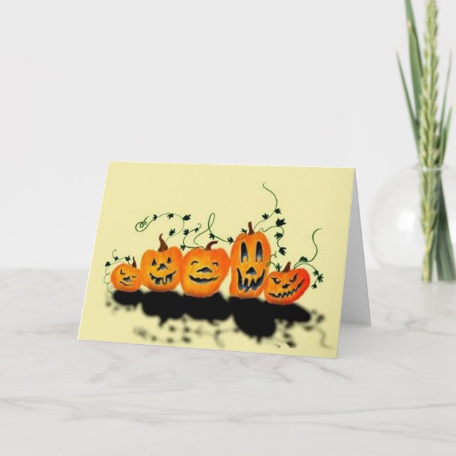 Carte d'Halloween Citrouille (Devant)