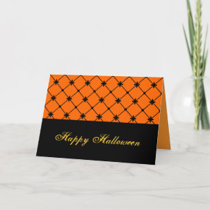 Carte d'Halloween croisée noire personnalisée