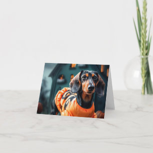 Carte d'Halloween Dachshund