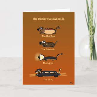 Carte d'Halloween Dachshund !