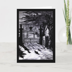 Carte d'Halloween de la scène de cimetière éffraya