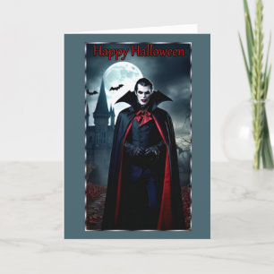 Carte d'Halloween de Vampire lors d'une Pleine Lun
