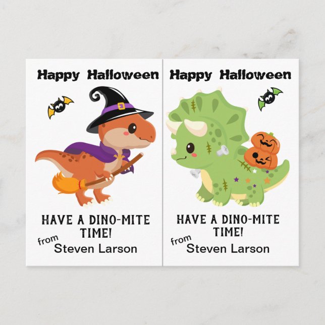 Carte d'Halloween Dino-Mite Dinosaurs (Devant)