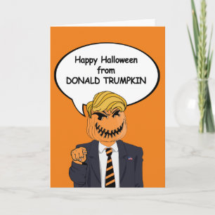 Carte d'Halloween Donald Trumpkin