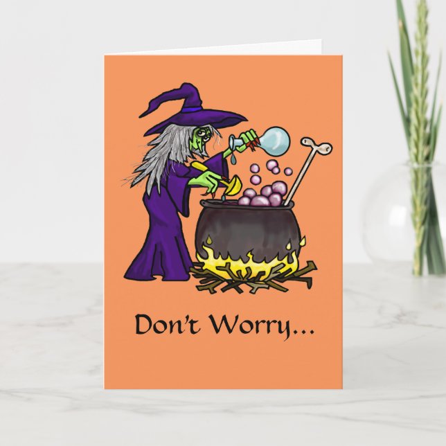 Carte d'Halloween drôle de Cuisine biologique (Devant)