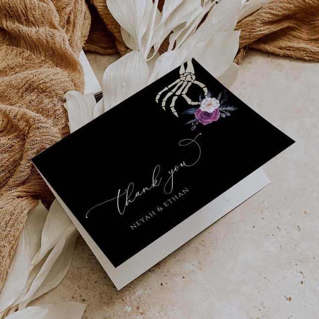 Carte d'Halloween gothique Merci foncé Mariage N10 (Créateur téléchargé)