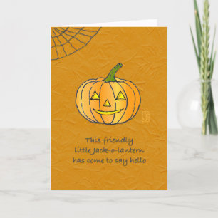 Carte d'Halloween Jack-o-lanterne conviviale