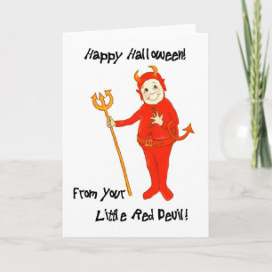 Carte d'Halloween 'Little Red Devil'.