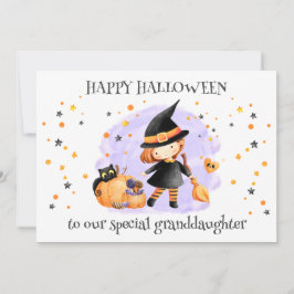 Carte d'Halloween Little Witch