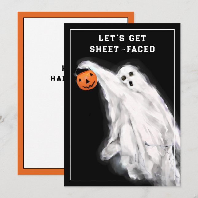 Carte d'Halloween pour adultes amusant (Devant / Derrière)