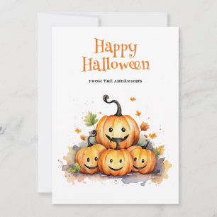 Carte d'Halloween pour enfants Citrouille