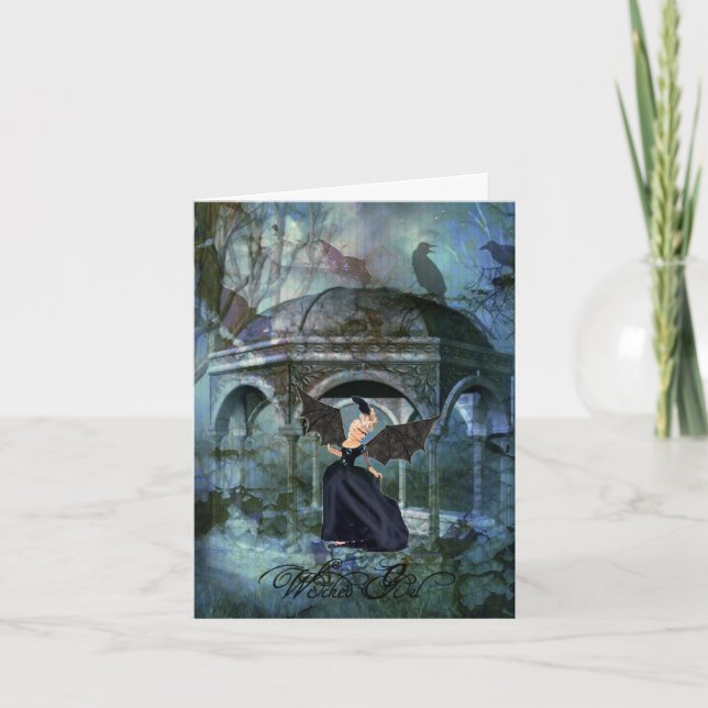 Carte d'Halloween pour fille perverse (Devant)