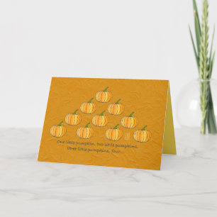 Carte d'Halloween pyramidale Citrouille Whimsical