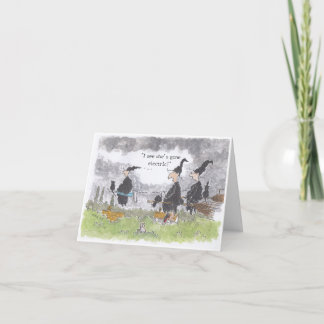 Carte d'Halloween remplie par sorcière