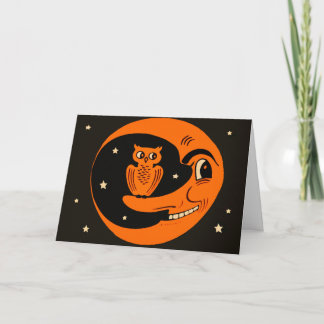 Carte d'Halloween Retro Moon